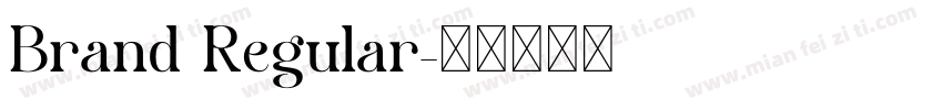 Brand Regular字体转换